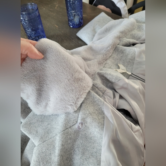 Gray Double-Breasted Women's Coat Annick Xl - Picture 7 of 11